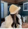 Beanie/Skull Caps New Soft Thickened Plush Winter Bucket Hat Fashion Outdoor Warm Beanies Fisherman Hat Fashion Trend Ladies Windproof Panama Hats J231130