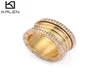 3 colori in acciaio inossidabile Bague Femme Trendy zircone cubico anelli di nozze per le donne numeri romani Anelli Mujer Jewelry7149353