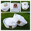 Brede rand Militaire zeilers kapitein Witte hoed Marine Marine Cap met anker Sea Boating Nautical Fancy Dress Cosplay volwassen kind