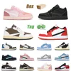 Top Quality Baby Kids Jorden1s Kids Jumpman 1 Basketball shoes 1s Low Reverse Mocha Olive Black Phantom Fragment Wolf Grey Digital Pink Strawberry Loafers Sneakers