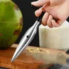 Strumento per aprire il cocco, acciaio inossidabile, coltello per noci di cocco bianco, rubinetto per l'acqua, trapano, cannuccia, foro aperto tagliato per strumenti di frutta di cocco giovane verde fresco Q790