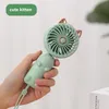 Mini Portable Fan blijvende stille opvouwbare desktopventilatorkat en hertenoren schattige USB handheld fans voor huishoudelijke slaapkamerkantoor