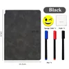 Anteckningar Erasable A5 Whiteboard Notebook Set Pu Doubled Student Leather Planning Board Office Memo Pad Cuaderno 231130