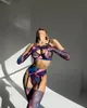 Ensemble sexy MIRABELLE Tie Dye Lingerie pour dames sous-vêtements en dentelle avec bas et gants dans les vêtements de nuit pour femmes tenues de soutien-gorge transparent 231129