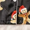 Bijpassende familie-outfits Kerstpyjama's voor gezinnen Kerstmis Kindernachtkleding Cookie Lange mouwen Nachtkleding Bijpassende familie-outfit Kerstpyjama's 231130