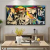 Guernica de Picasso, reproductions de peintures sur toile célèbres, affiches et imprimés d'art mural, images de Picasso, décoration murale de maison, 200a