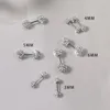 Studörhängen isad ut boll skivstång för kvinnor män enkla lyxiga kubiska zirkoniumsilver färg piercing örn studs smycken KBE122