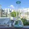 10 inç cam bong nargile su borusu fıskiyesi percolator +14mm cam kase