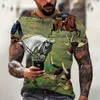 Korte mouwen t-shirt t-shirt casual digitale printkraagloze casual paar kleding ademende korting