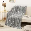 Blankets Glow in The Dark Blanket Unicorn for Winter Fleece Warm Kids Christmas Gift 231130