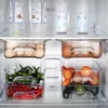 Organizzazione Cassetto del frigorifero Cucina Scatola per la conservazione degli alimenti per frutta Trasparente Organizzatore del frigorifero Ventosa Cassetto sospeso sotto il ripiano Portaoggetti