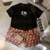 Mode garçons vêtements ensembles été à manches courtes Shorts marque de créateurs lettres impression hauts chemise enfants sport deux pièces ensemble avec étiquette SDLX