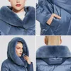 Damskie palenie parkas miegofce zima elegancka damska bawełniana płaszcz stylowy faux fur