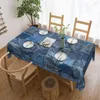 Nappe Bleu Denim Jeans Poche Patchwork 2 Côté Cuisine Décor Nappe Pour La Fête Serviettes Décoration