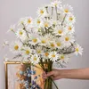 Fleurs décoratives 3/5/10 pièces artificielle blanche marguerite fleur Bouquet bricolage Vase maison jardin salon décoration fête de mariage soie faux