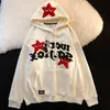 Kadın Hoodies Sweatshirts y2k kapüşonlu sweatshirt hip hop beş sivri yıldız büyük boyutlu kapüşonlu erkekler moda gündelik punk gevşek ceket sokak kıyafeti 231129