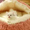 Cat Lits meubles longs en peluche lit pour animaux de compagnie coussin rond chaton de chaton nid chenil pour petites fournitures de chien maison Produits de produits de chats Cushionsvaiduryd
