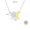 Designer grande roue horloge tour pendentif collier femmes marque de mode double couleur s925 argent couple collier exquis bijoux haut de gamme cadeau Saint Valentin