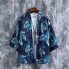 Men's Robes Chinese Style Rayon Couple Kimono Robe Half Sle Print Thin Home Bathrobe Summer New Cardigan Men S-XXL Retro Shirts L231130