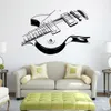 Yaratıcı Gitar Duvar Çıkartmaları Çocuk Odası Dekoratif Duvar Resimleri Kişilik Sanat Çıkartmaları PVC DIY Vinil Kişilik Duvarı Çıkış275L