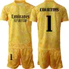 Club Team Men Soccer målvakt Paco Buyo Jerseys Set 2022-23 Gk Long Sleeve 25 Kepa Arrizabalaga Andriy Lunin Thibaut Courtois Iker Casillas Football Shirt Huangma