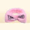 Fashion Letter OMG Headbands for Women Girls Bow Head Band Wash Face Turban Makeup Elastic Hair Bands Coral Fleece Hair Accessorie2009986