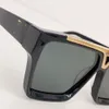 Occhiali da sole firmati stile milionario con montatura in acetato nero con cerniera Protezione UV 100% Gli occhiali da sole milionari di lusso sono semplici ma lussuosi 1502