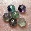 Lösa ädelstenar meihan naturlig färgglad fluorit pumpa hand snidade pärlor för smycken gör design diy armband halsband