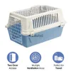 kennels pens Two Door Top Load Plastic Kennel Pet Carrier Basket for Dog Bed Blue 22-Inch Houses Dogs Small House Habitatsvaiduryd