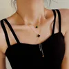 Luxe elegante designer hanger ketting 4/klavertje vier 18K vergulde sieraden voor vrouwen dubbele hanger ketting huwelijkscadeau hoge kwaliteit