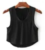 Women's Tanks Short Inner Tube Y2k Tops Tight Sexy Crop Tank Top 2023 Solid Color Stretch Slim Fit U-neck Bottoming Vest