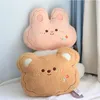 Almofadas de pelúcia Almofadas 45cm Kawaii Coelho Macio Urso Almofada Bichos de pelúcia Confortável Brinquedo de Pelúcia Almofada Traseira Abraço Travesseiro de Dormir Presentes de Aniversário 231129