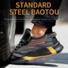 Safety Shoes Fashion Safety Shoes Man Work Sneakers Steel Toe Shoes Work Boots Anti-puncture Indestructible Shoes Mens Industrial Shoes 50 231130