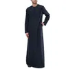 Roupas étnicas 2023 Muslim Mens Roupas Vestido árabe Dubai Malásia Men's Loose Robe Zipper Camisa Islã Man Islâmico Abaya Kaftan Homens