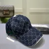 Moda tuval yaz şapkaları erkek tasarımcı top kapakları lüks marka casquette kahverengi mavi denim g beyzbol şapkası kadınlar gündelik spor kaput