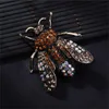 Vintage Inspired Blue Crystal Fly Brooch Exaggerated Corsage Accessories Male and Female Pins GC2483