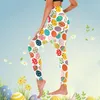 Kvinnors leggings Kvinnor Casual Pants Easter Print Sports