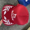 Red Embroidery Rhude Baseball Cap Men Women Top Version Hat Adjustable Outdoor Sunscreen with Tags Try1