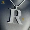 Benutzerdefinierte Iced Out Anhänger Moissanit Diamant 925 Silber Vvs Moissanit Buchstaben Halskette Anhänger Hip Hop Schmuck