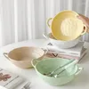 Bowls Retro Special-shaped Soup Bowl Hand Pinch Irregular Ears Noodle Nordic Wind Ceramic Tableware Rice Kitchen Pull Fruit