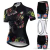 Butterfly 2022 Pro Cycling Jersey Set Women Proteam Mountain Bike Clothes Anti-UV Bicycle Wear Kort ärm Cykelkläder299a