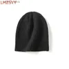 Beanie/Skull Caps LHZSYY unisexe chapeau % laine solide chaud doux HIP HOP tricoté chapeaux hommes casquettes d'hiver femmes bonnets en gros couverture tête casquette mode Q231130