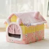 Lits pour chats meubles lit doux sommeil profond maison de chat maison d'hiver coussin amovible et fournitures pour animaux de compagnie fermées accessoires pour la maisonvaiduryd