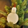 Sublimation bulb ornament Acrylic blanks with LED light shinny Xmas tree decoration Z11 BJ