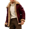 Men's Jackets 2023 Single Jacket Thickened Warm Furry Coat Autumn Winter Fur Integrated Imitation Leather Men's