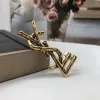 Знаменитый дизайн Gold Y Brand S Desinger Brooch Women Rithestone Жемчужный буква буквы для брушей модные ювелирные украшения y y y y