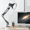 Objets décoratifs Figurines Accueil EU US Plug Flexible Swing Arm Clamp Mount Lampe Bureau Studio E27E26 Ampoule Table Noir Lampe de Bureau AC85265V Lampes LED 231129