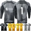 Clube Equipe Goleiro GK Juventude Alisson Becker Jerseys 1 Conjunto de Futebol Goleiro Manga Longa 13 Adrian 25 Pepe Reina 22 Simon Mignolet Camisa de Futebol Kits 22/23 Criança LiWupu