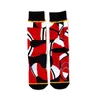 Hommes Chaussettes Mode Coton Peigné Skateboard Compression Carré Heureux Robe Géométrie Sox Femme En Vente