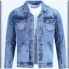 Men's Jackets 2023 Men's Denim Jacket Casual Solid Color Lapel Single-breasted Jeans Autumn Slim Quality Clothing Jacke